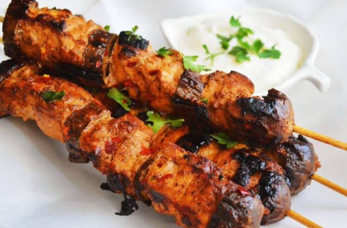 Skewer of Grilled Chicken Kebab